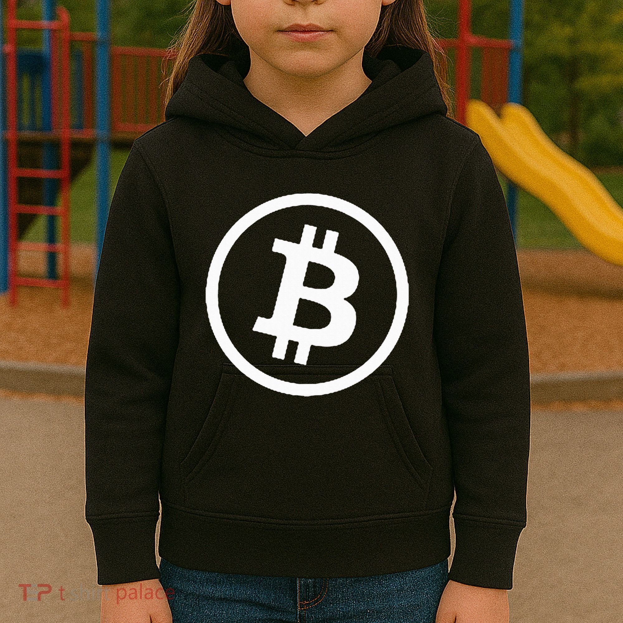 Bitcoin Cryptocurrency Btc Neck Position Bitcoin Kids Hoodie