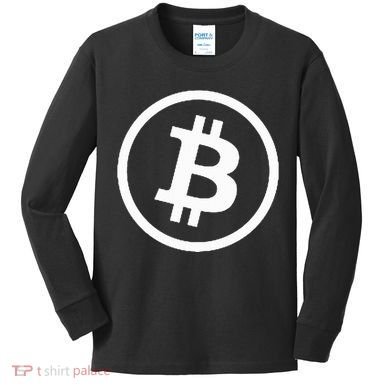 Bitcoin Cryptocurrency Btc Neck Position Bitcoin Kids Long Sleeve Shirt