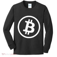 Bitcoin Cryptocurrency Btc Neck Position Bitcoin Kids Long Sleeve Shirt thumb 0