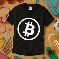 Bitcoin Cryptocurrency Btc Neck Position Bitcoin Kids T-Shirt thumb 3