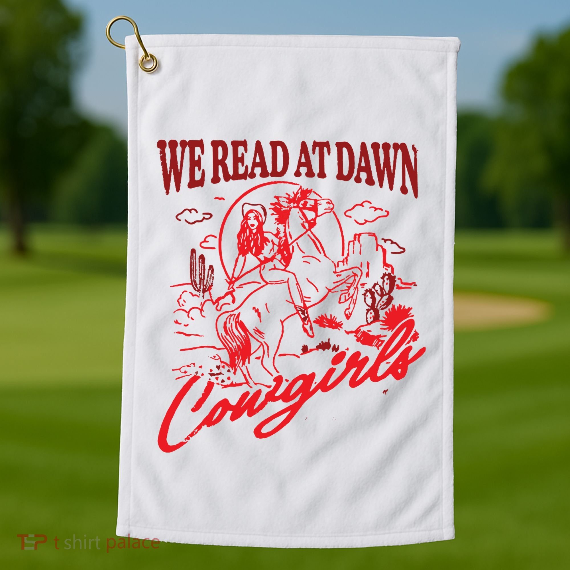 Bookish Cowgirl Golf Towel