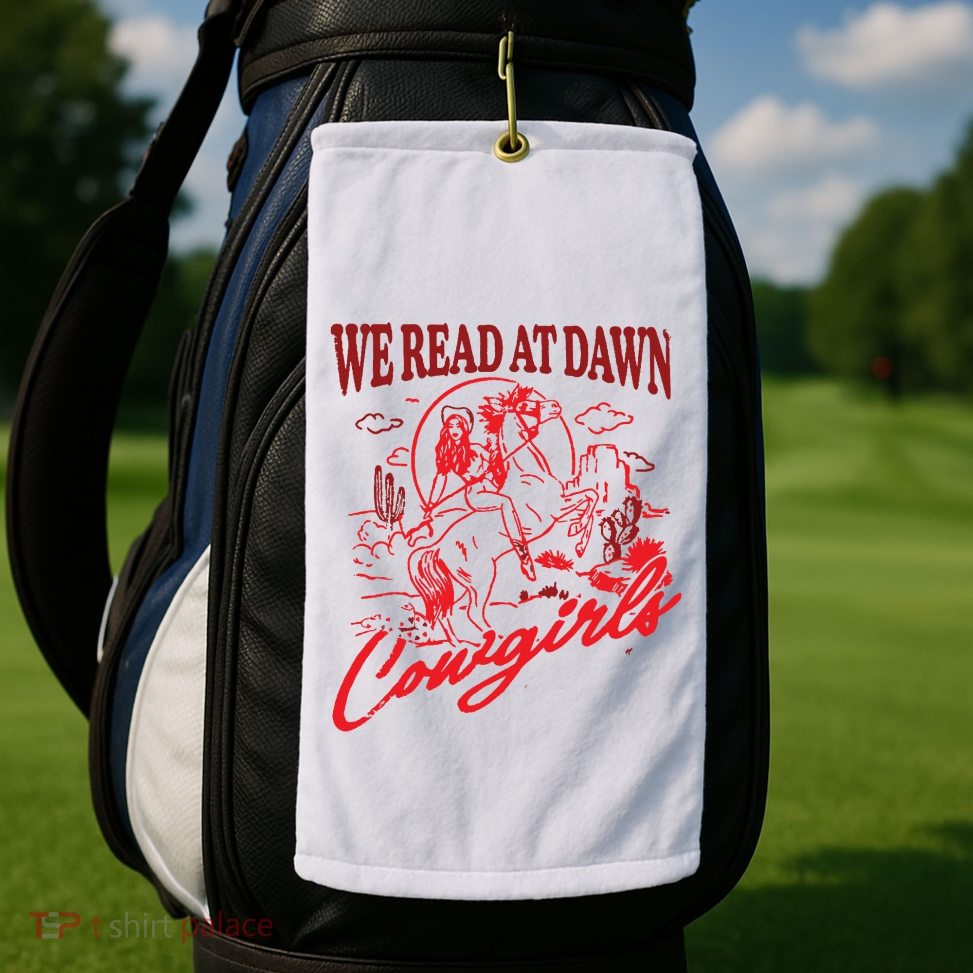 Bookish Cowgirl Golf Towel