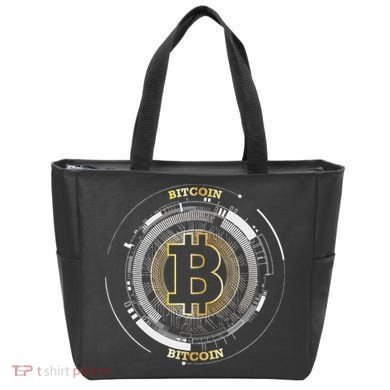Bitcoin Coin Btc Crypto Currency Traders Blockchain Miners Tote Bag