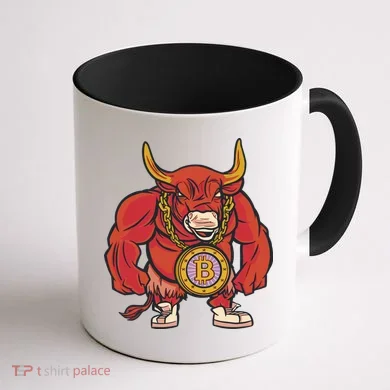 Bitcoin Chain Bull Coffee Mug back