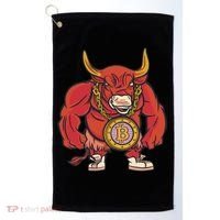Bitcoin Chain Bull Golf Towel thumb 0