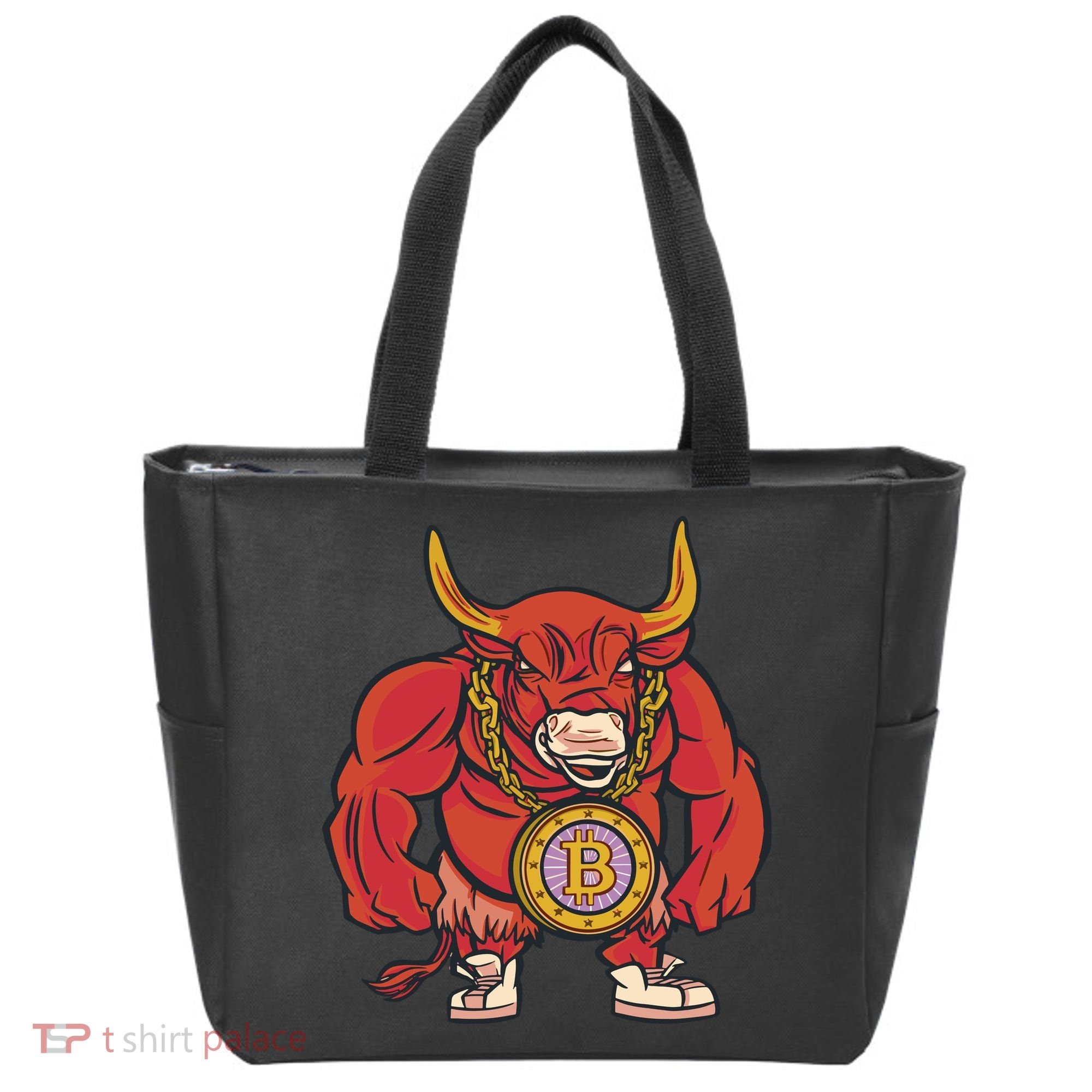 Bitcoin Chain Bull Tote Bag