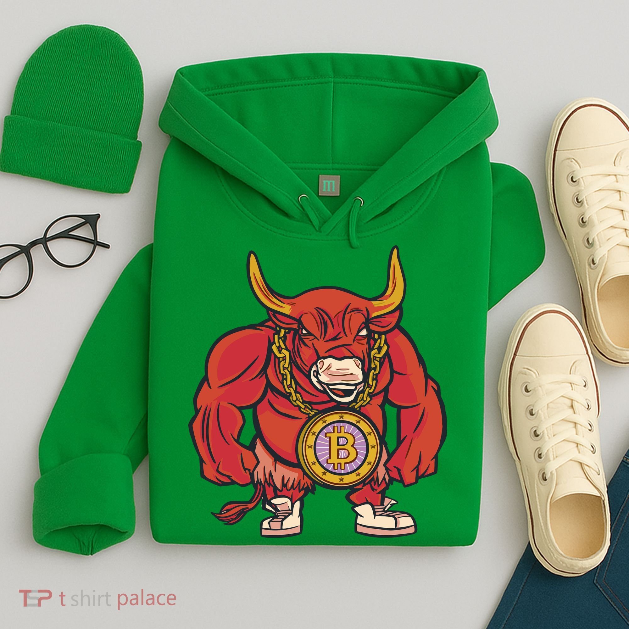 Bitcoin Chain Bull Hoodie