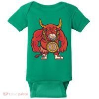Bitcoin Chain Bull Baby Bodysuit thumb 0