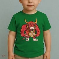 Bitcoin Chain Bull Toddler T-Shirt thumb 2