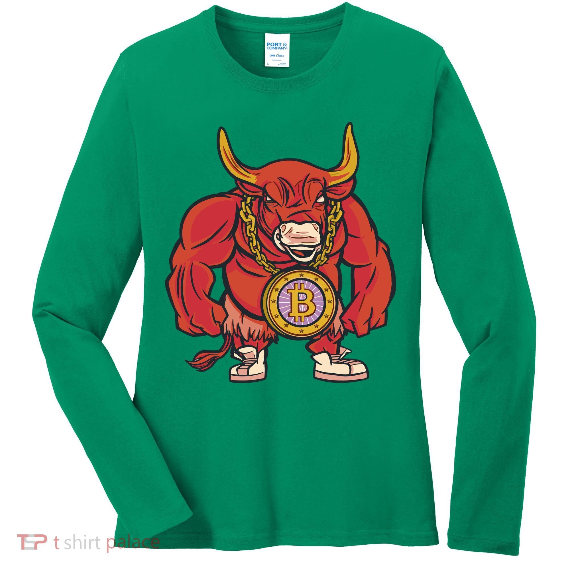 Bitcoin Chain Bull Women's Long Sleeve Shirt