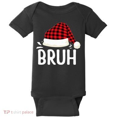 Bruh Christmas Baby Bodysuit