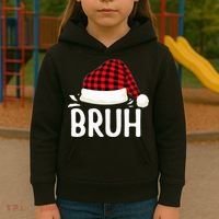 Bruh Christmas Kids Hoodie thumb 3
