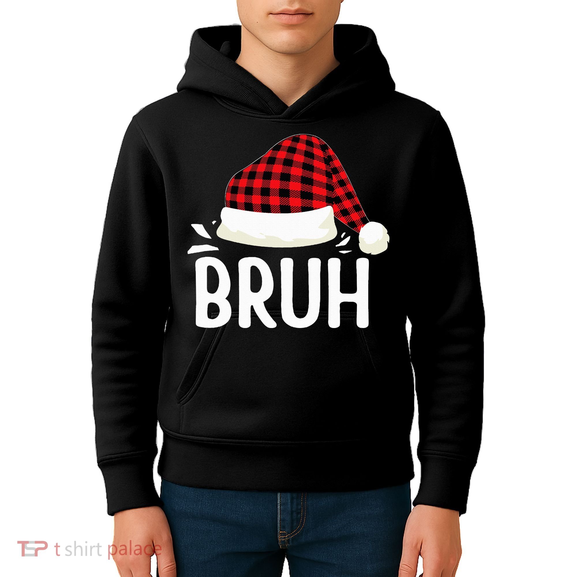 Bruh Christmas Kids Hoodie