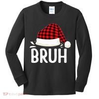 Bruh Christmas Kids Long Sleeve Shirt thumb 0