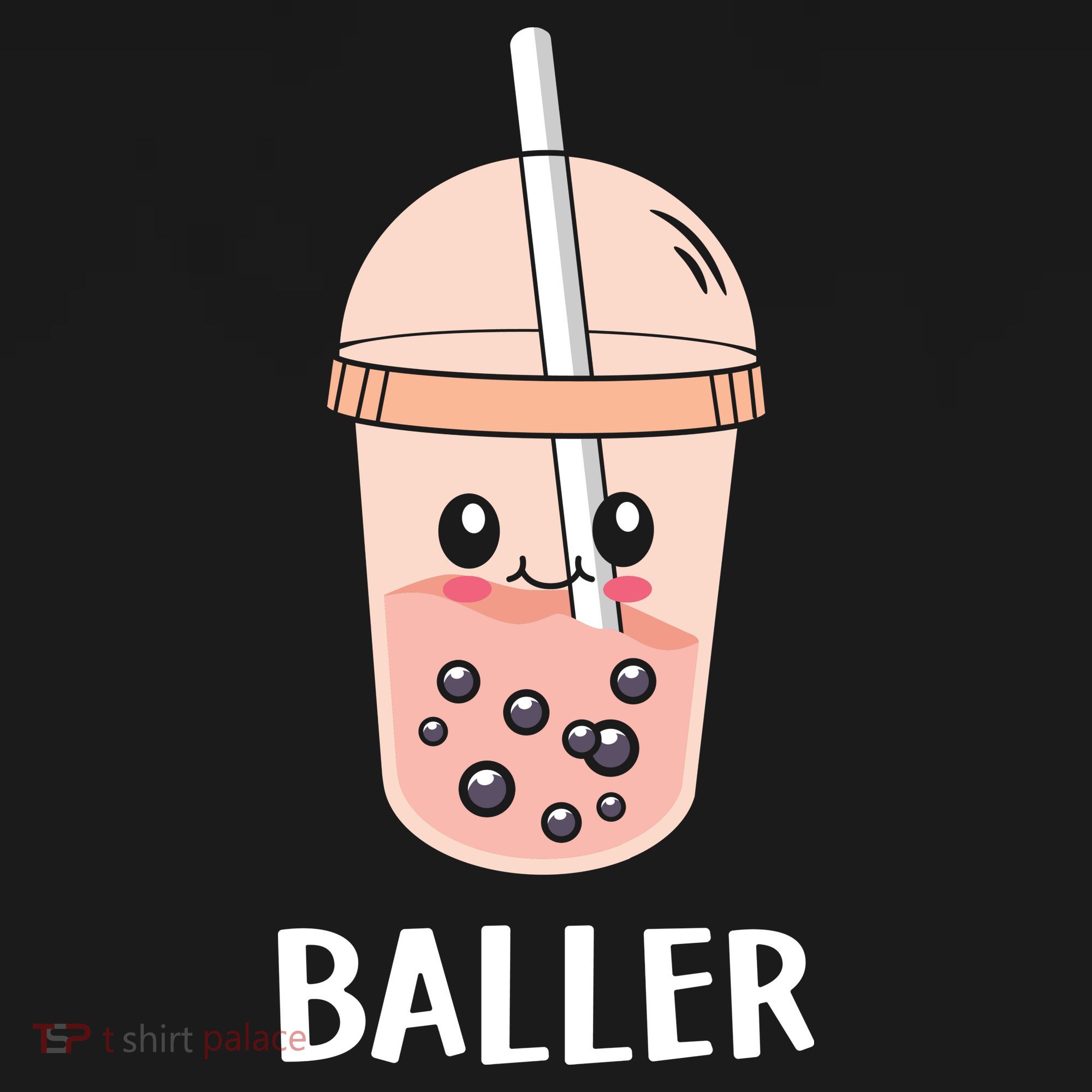 Baller Cat Boba Tea Bubble Tea Anime Kawaii Neko Strawberry Graphic Apron