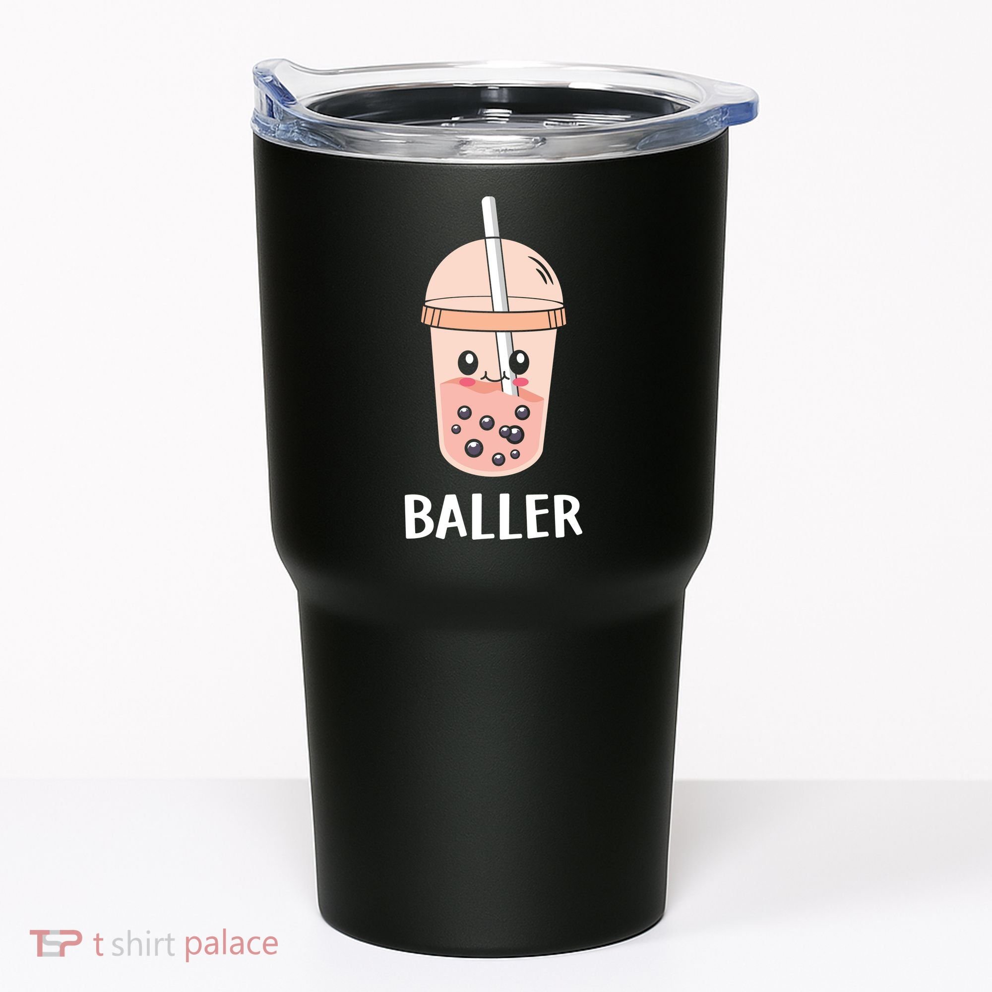 Baller Cat Boba Tea Bubble Tea Anime Kawaii Neko Strawberry Graphic Tumbler