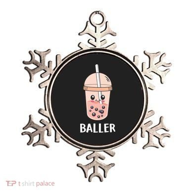 Baller Cat Boba Tea Bubble Tea Anime Kawaii Neko Strawberry Graphic Ornament