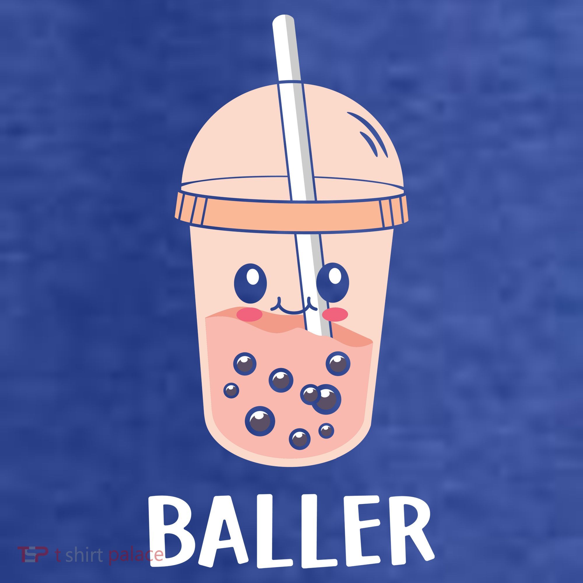 Baller Cat Boba Tea Bubble Tea Anime Kawaii Neko Strawberry Graphic Kids T-Shirt