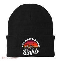 Bike Cycling Biking Cyclist Retro Theme Bicycle Quote Saying Beanie thumb 0