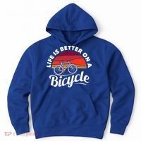 Bike Cycling Biking Cyclist Retro Theme Bicycle Quote Saying Hoodie thumb 0