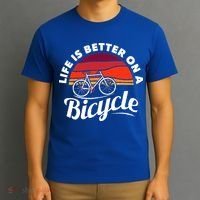 Bike Cycling Biking Cyclist Retro Theme Bicycle Quote Saying T-Shirt thumb 3