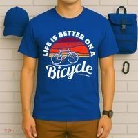 Bike Cycling Biking Cyclist Retro Theme Bicycle Quote Saying T-Shirt thumb 6