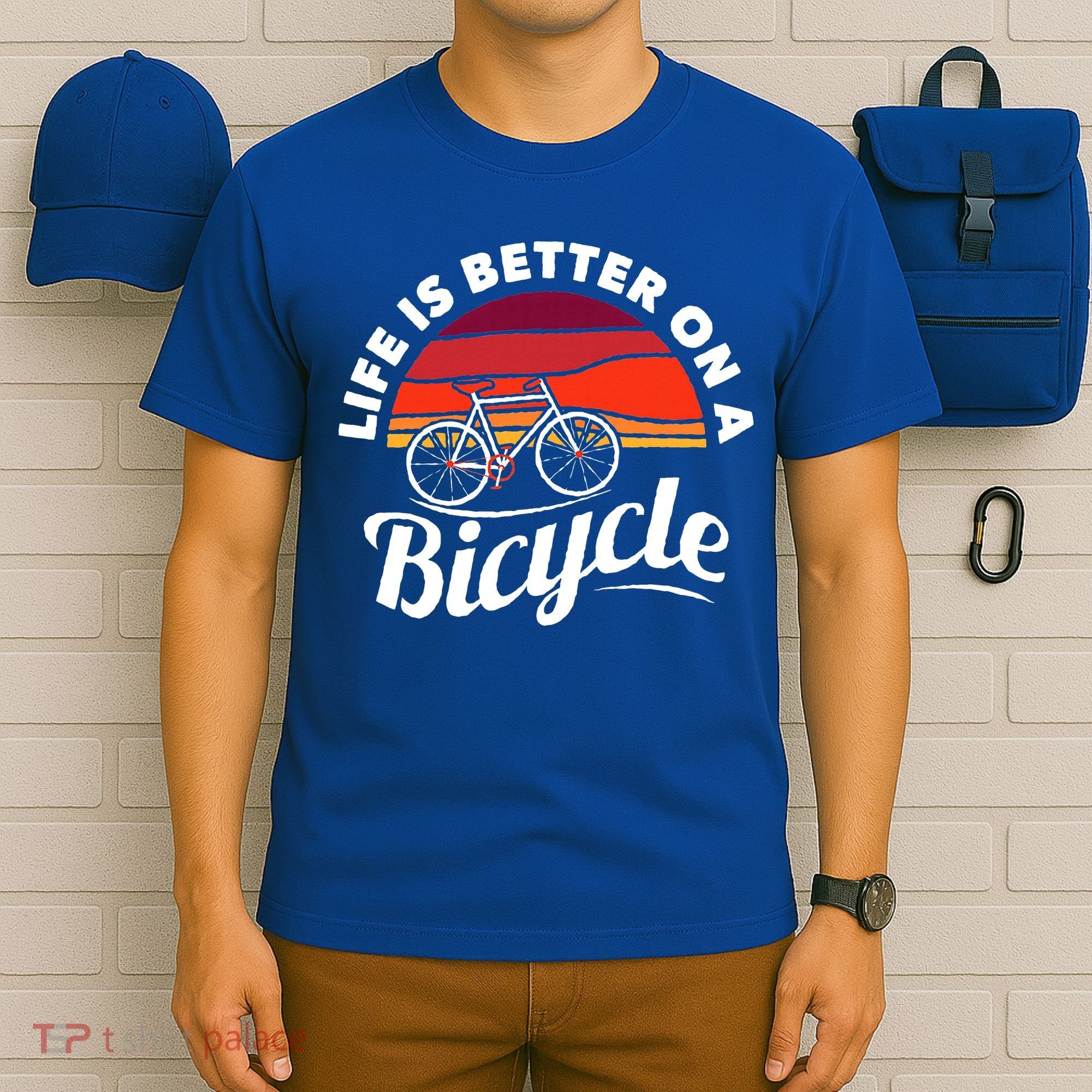 Bike Cycling Biking Cyclist Retro Theme Bicycle Quote Saying T-Shirt