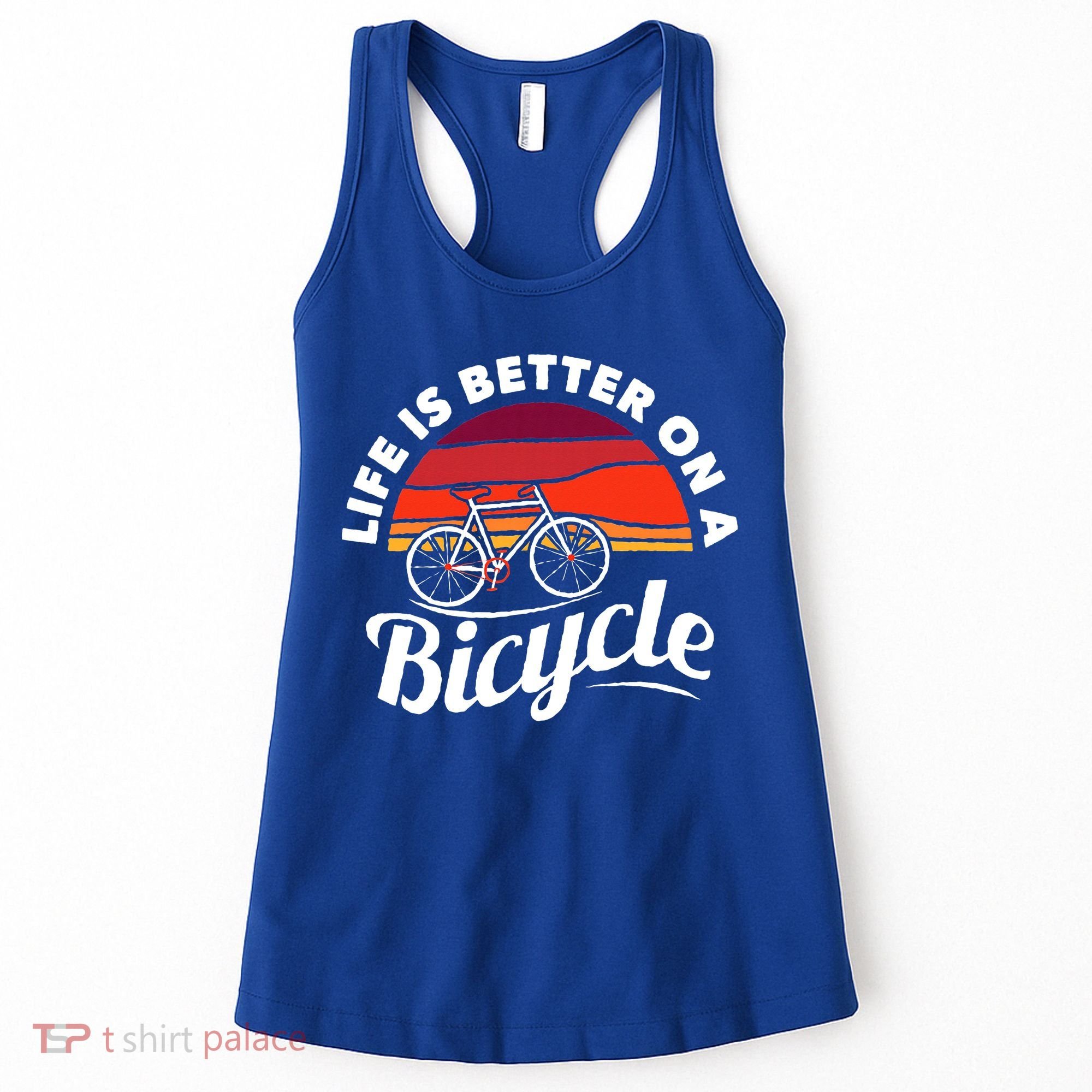 Bike Cycling Biking Cyclist Retro Theme Bicycle Quote Saying Women's Tank Top