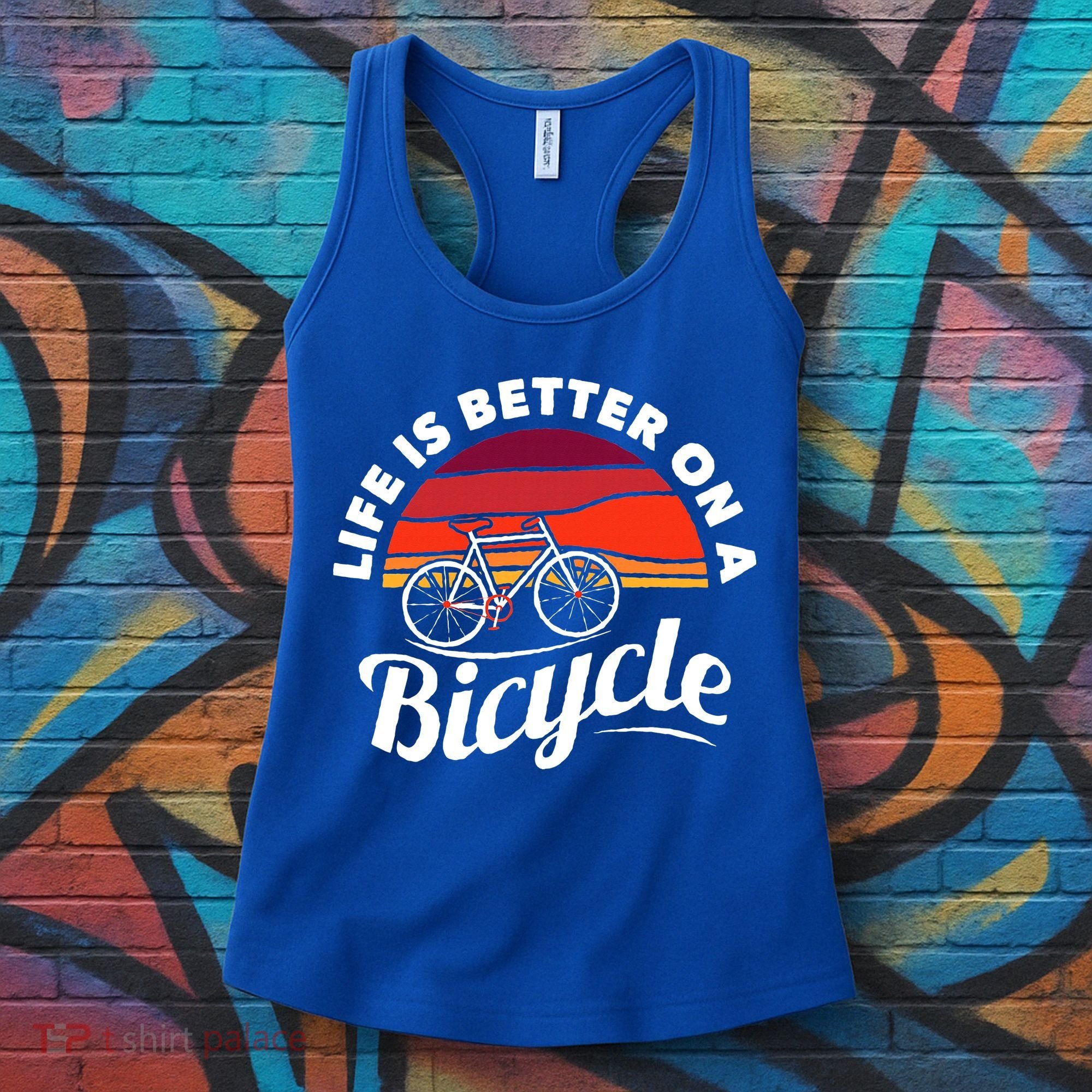 Bike Cycling Biking Cyclist Retro Theme Bicycle Quote Saying Women's Tank Top
