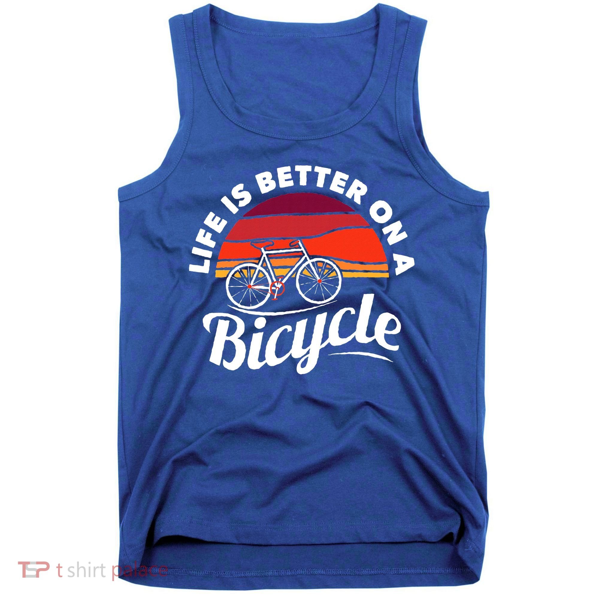 Bike Cycling Biking Cyclist Retro Theme Bicycle Quote Saying Tank Top