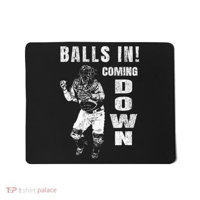 Baseball Catcher - Balls In - Coming Down - Baseball Mousepad