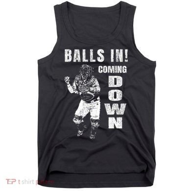 Baseball Catcher - Balls In - Coming Down - Baseball Tank Top
