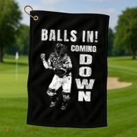 Baseball Catcher - Balls In - Coming Down - Baseball Golf Towel thumb 1