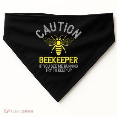 Beekeeper Caution Beekeeping Funny Bee Lover Gift USA-Made Doggie Bandana