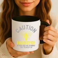 Beekeeper Caution Beekeeping Funny Bee Lover Gift Coffee Mug thumb 3