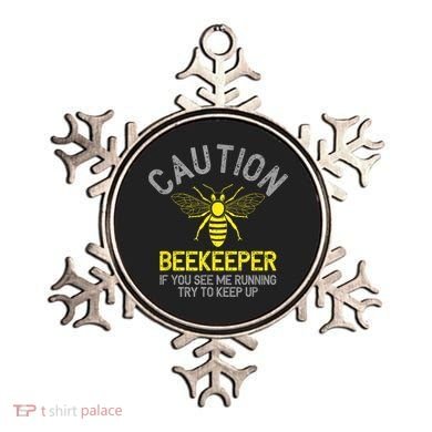 Beekeeper Caution Beekeeping Funny Bee Lover Gift Ornament