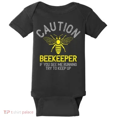 Beekeeper Caution Beekeeping Funny Bee Lover Gift Baby Bodysuit