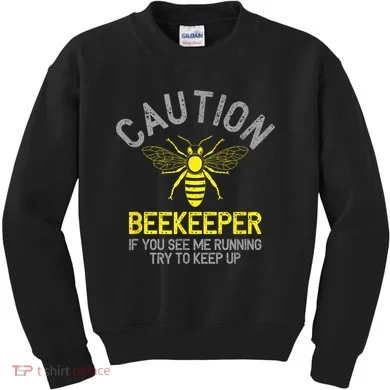 Beekeeper Caution Beekeeping Funny Bee Lover Gift Kids Sweatshirt