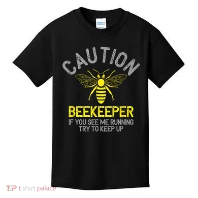 Beekeeper Caution Beekeeping Funny Bee Lover Gift Kids T-Shirt
