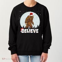 Believe Christmas Bigfoot Holiday Women's Sweatshirt thumb 0