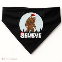 Believe Christmas Bigfoot Holiday USA-Made Doggie Bandana thumb 0