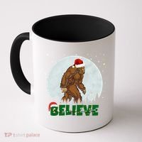Believe Christmas Bigfoot Holiday Coffee Mug thumb 0