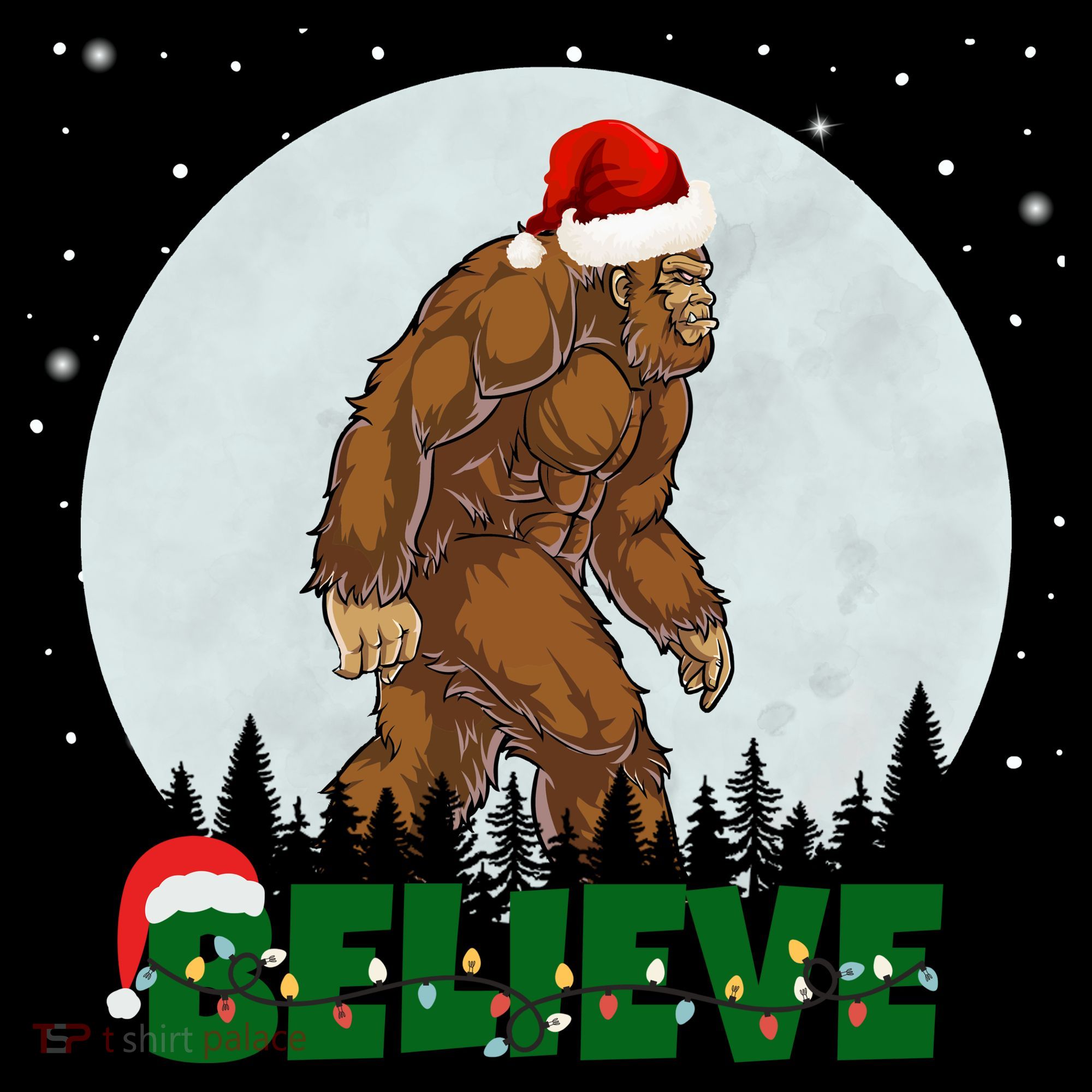 Believe Christmas Bigfoot Holiday Coffee Mug