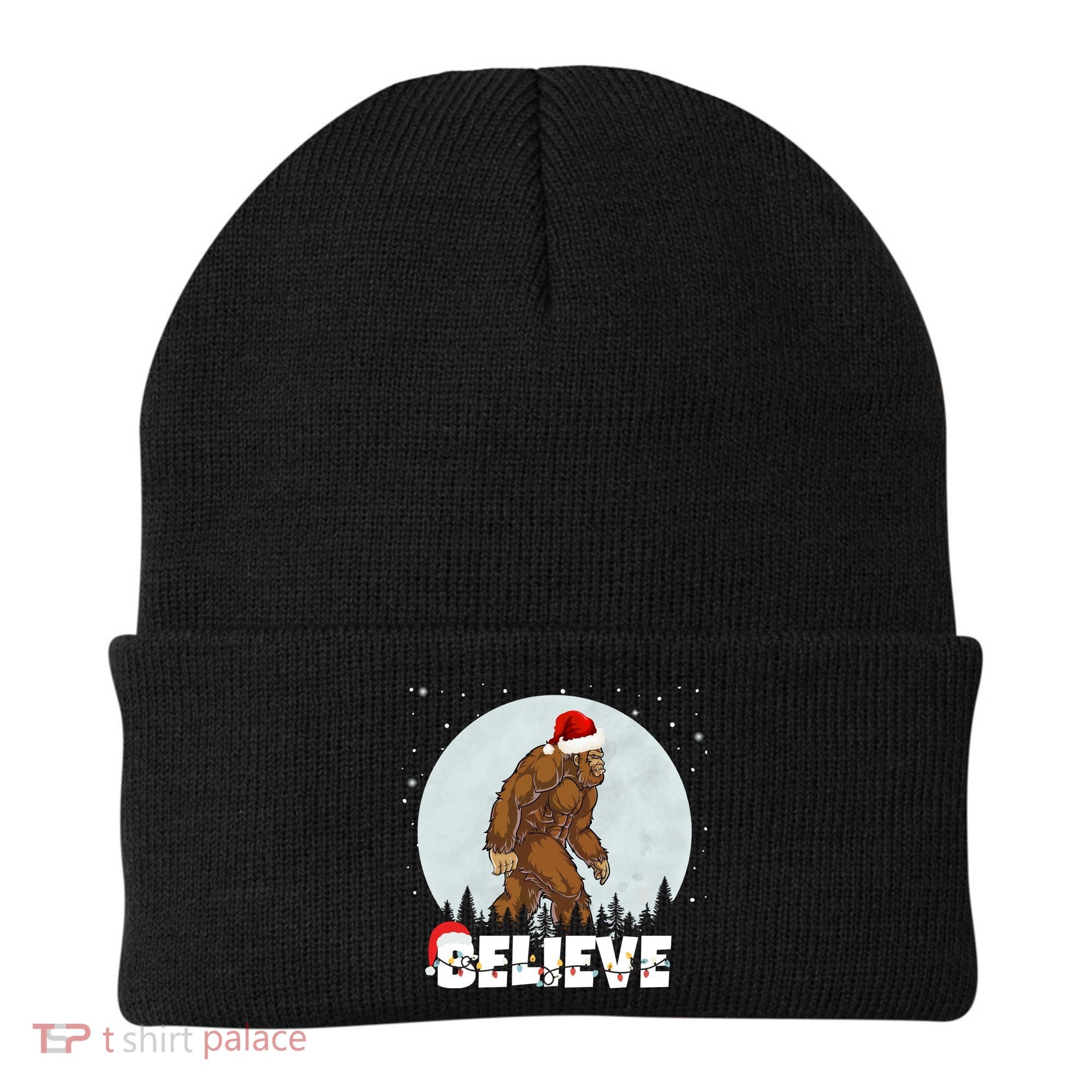 Believe Christmas Bigfoot Holiday Beanie