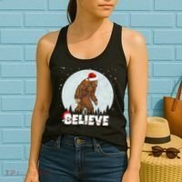Believe Christmas Bigfoot Holiday Women's Tank Top thumb 2