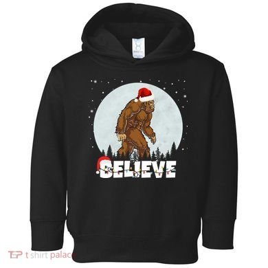 Believe Christmas Bigfoot Holiday Toddler Hoodie