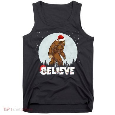 Believe Christmas Bigfoot Holiday Tank Top