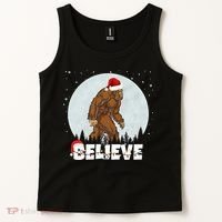 Believe Christmas Bigfoot Holiday Tank Top thumb 2