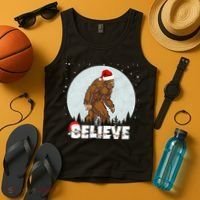 Believe Christmas Bigfoot Holiday Tank Top thumb 4