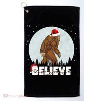 Believe Christmas Bigfoot Holiday Golf Towel thumb 0